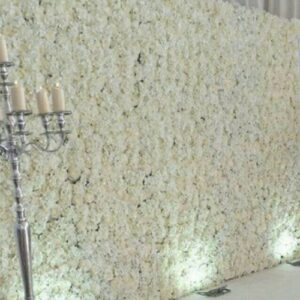 Mur florale blanc